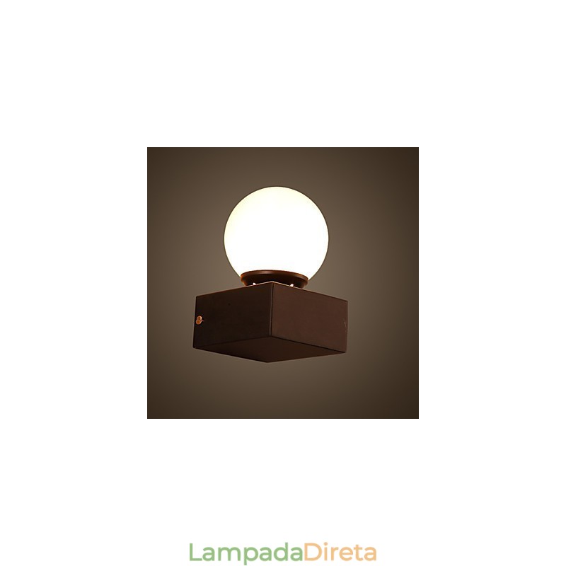 Luminária de parede criativa Ball Loft Luminária de parede de ferro forjado Restaurando luzes de maneiras antigas