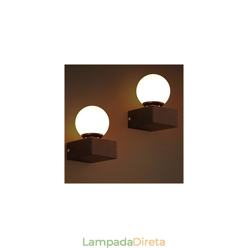 Luminária de parede criativa Ball Loft Luminária de parede de ferro forjado Restaurando luzes de maneiras antigas