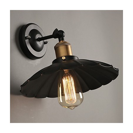 Escadaria criativa restaurando caminhos antigos lâmpada de parede de ferro forjado de cabeça única preta