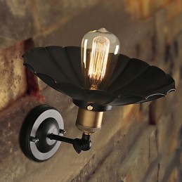 Escadaria criativa restaurando caminhos antigos lâmpada de parede de ferro forjado de cabeça única preta