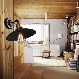 Escadaria criativa restaurando caminhos antigos lâmpada de parede de ferro forjado de cabeça única preta