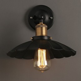 Escadaria criativa restaurando caminhos antigos lâmpada de parede de ferro forjado de cabeça única preta