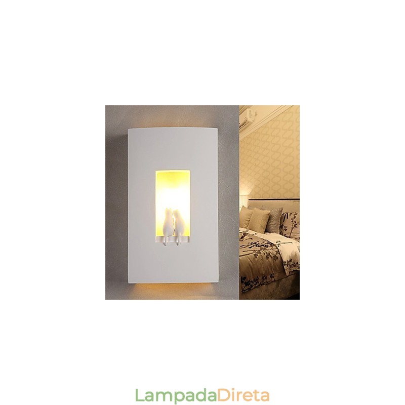 Moda Quente Quarto Infantil Pendurado Luz Criativa Kitty Gesso Lâmpada de Parede Luzes