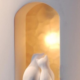 Moda Quente Quarto Infantil Pendurado Luz Criativa Kitty Gesso Lâmpada de Parede Luzes