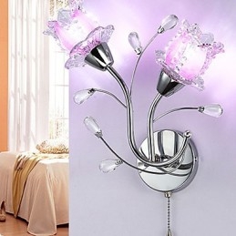 Luminária de parede de cristal criativa contemporânea e contratada