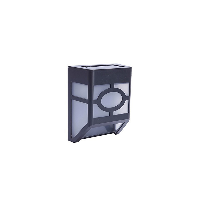 Luminária de parede com energia solar amarela quente para deck com 2 lanternas