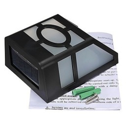 Luminária de parede com energia solar amarela quente para deck com 2 lanternas