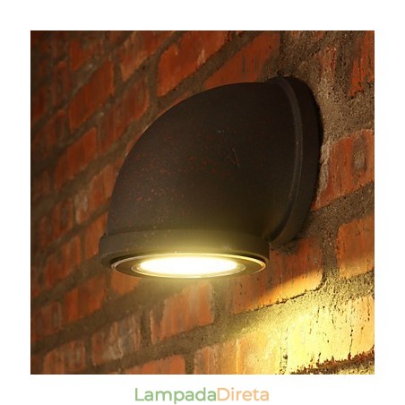 Luminária de parede estilo loft, vintage, para balcão de bar, com cano de água, holofote, iluminação para lote, lâmpada para varanda e escada Luminária de parede estilo loft, vintage, para balcão de bar, com cano de água, holofote, iluminação para lote, lâmpada para varanda e escada