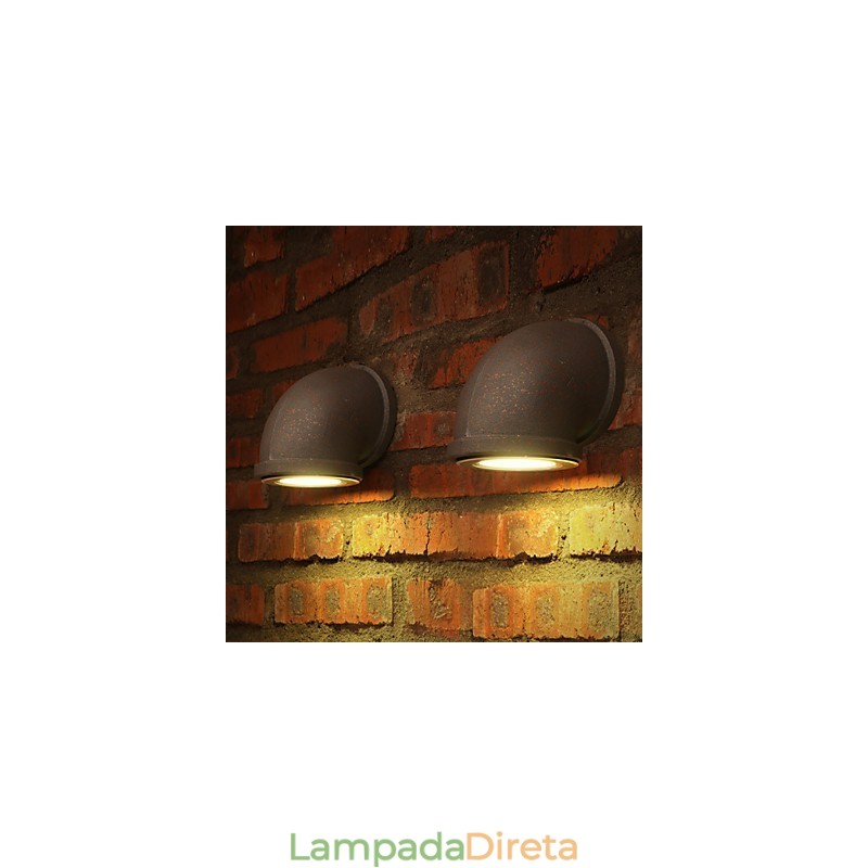 Luminária de parede estilo loft, vintage, para balcão de bar, com cano de água, holofote, iluminação para lote, lâmpada para varanda e escada