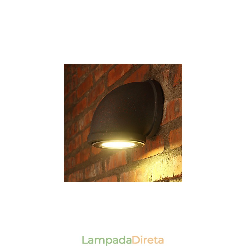 Luminária de parede estilo loft, vintage, para balcão de bar, com cano de água, holofote, iluminação para lote, lâmpada para varanda e escada