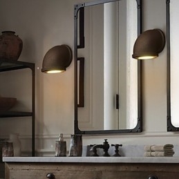 Luminária de parede estilo loft, vintage, para balcão de bar, com cano de água, holofote, iluminação para lote, lâmpada para varanda e escada