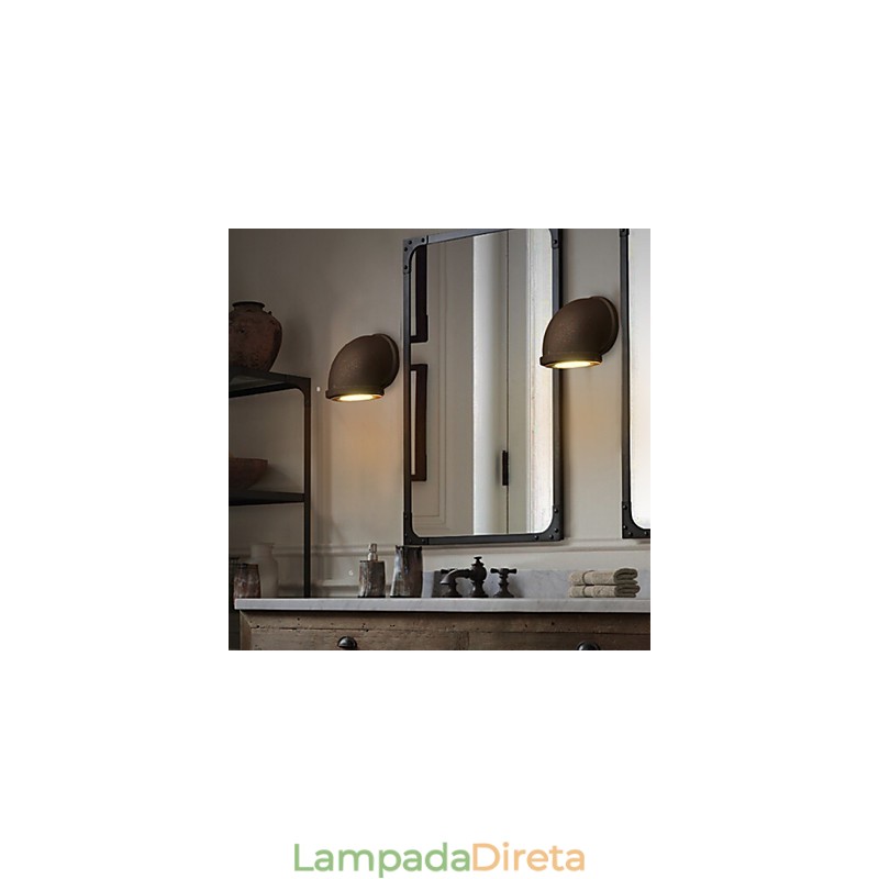 Luminária de parede estilo loft, vintage, para balcão de bar, com cano de água, holofote, iluminação para lote, lâmpada para varanda e escada
