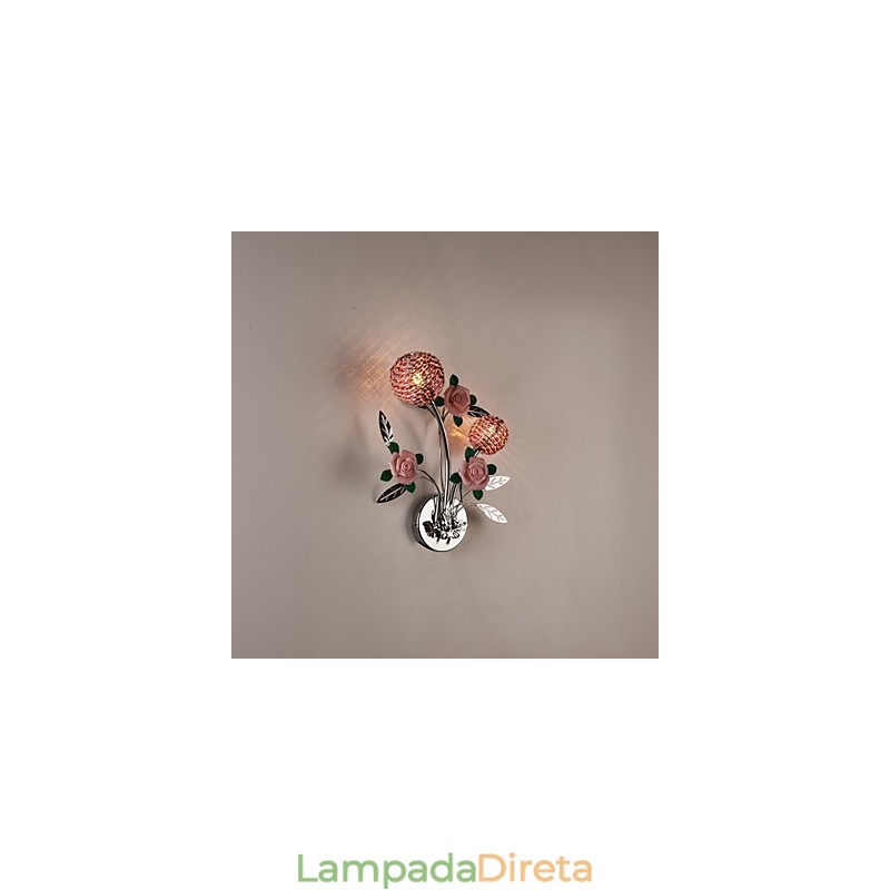 Apliques de parede Cristal Moderno Contemporâneo Metal