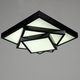 Luminária de teto quadrada embutida moderna contemporânea em metal