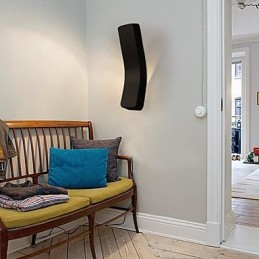 Luminária de parede de ferro forjado curvado criativo contraído e contemporâneo com luzes elétricas