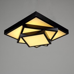 Luminária de teto quadrada embutida moderna contemporânea em metal