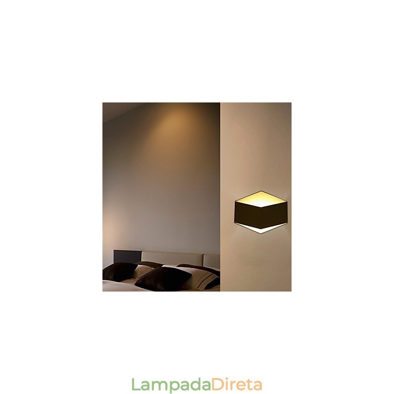 Luminária de parede acrílica criativa com diamante