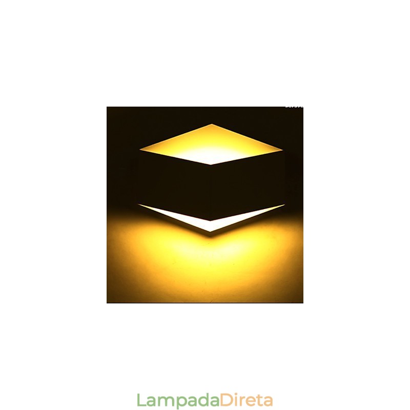 Luminária de parede acrílica criativa com diamante