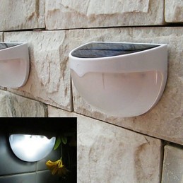 Lâmpada Solar Movida a Energia Solar Luz de Jardim Externa Sensor Automático Luz Solar Ativada (Branco)