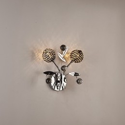 Apliques de parede Cristal Mini Estilo Moderno Contemporâneo Metal