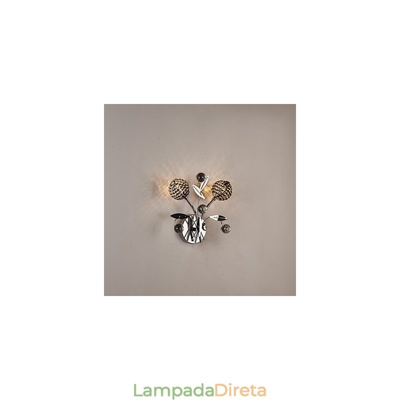 Apliques de parede Cristal Mini Estilo Moderno Contemporâneo Metal