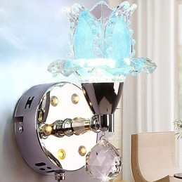 Luminária de parede de cristal criativa contemporânea e contratada
