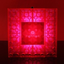Blocos criativos Moldura Luz Colorida Bonitos Pequenos Presentes Lâmpada de Parede Cinto Gancho Luzes