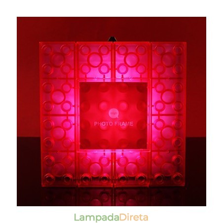 Blocos criativos Moldura Luz Colorida Bonitos Pequenos Presentes Lâmpada de Parede Cinto Gancho Luzes