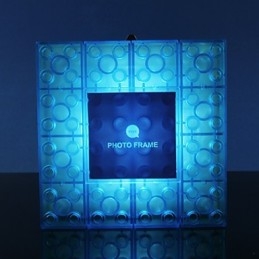 Blocos criativos Moldura Luz Colorida Bonitos Pequenos Presentes Lâmpada de Parede Cinto Gancho Luzes