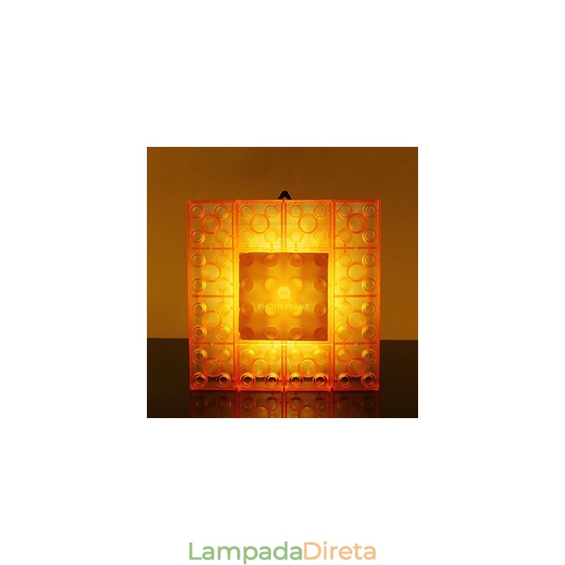 Blocos criativos Moldura Luz Colorida Bonitos Pequenos Presentes Lâmpada de Parede Cinto Gancho Luzes