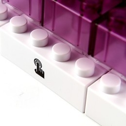 Blocos criativos Moldura Luz Colorida Bonitos Pequenos Presentes Lâmpada de Parede Cinto Gancho Luzes