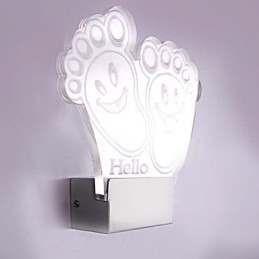 Luminária de parede acrílica PVC Lâmpada de luz Chip Moderna Contemporânea Metal