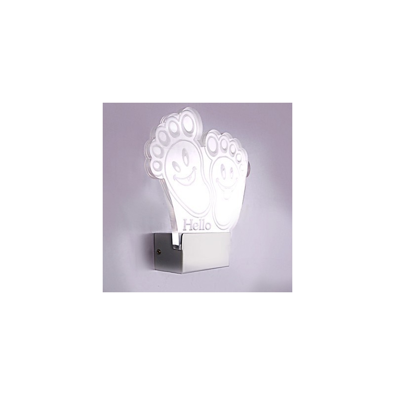 Luminária de parede acrílica PVC Lâmpada de luz Chip Moderna Contemporânea Metal