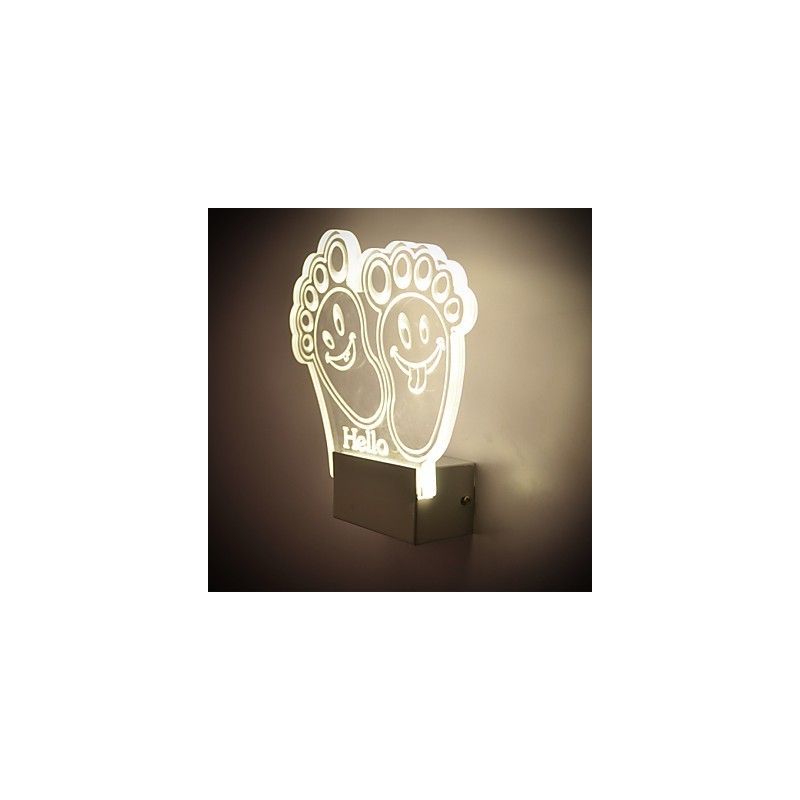 Luminária de parede acrílica PVC Lâmpada de luz Chip Moderna Contemporânea Metal