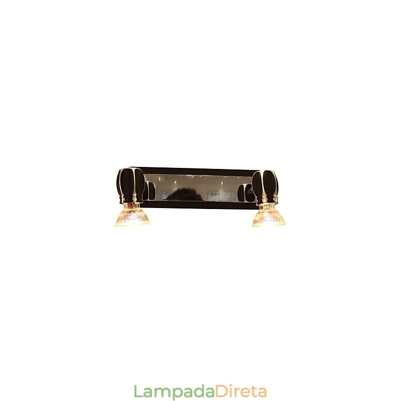 Luzes de parede pretas modernas Luzes de banheiro com 2 luzes
