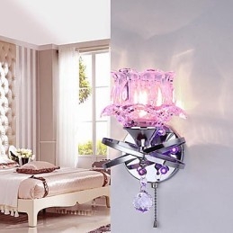 Luminária de parede de cristal criativa contemporânea e contratada