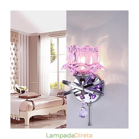 Luminária de parede de cristal criativa contemporânea e contratada Luminária de parede de cristal criativa contemporânea e contratada