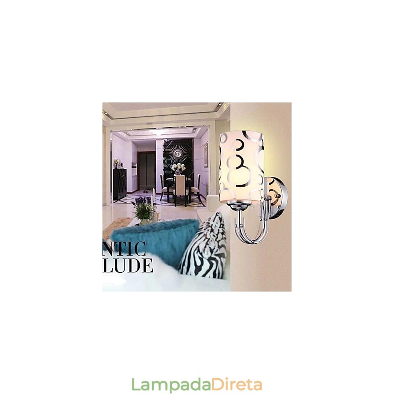 Luminária de parede de cristal criativa contemporânea e contratada