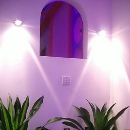 Luminária de parede moderna com luz difusa Design Sci Fi