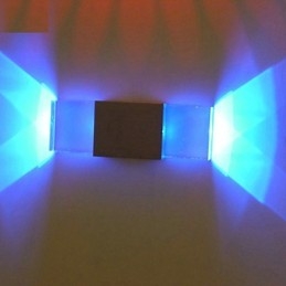 Luminária de parede quadrada de alumínio, modelo de bar criativo, arandelas de parede modernas e contemporâneas de metal