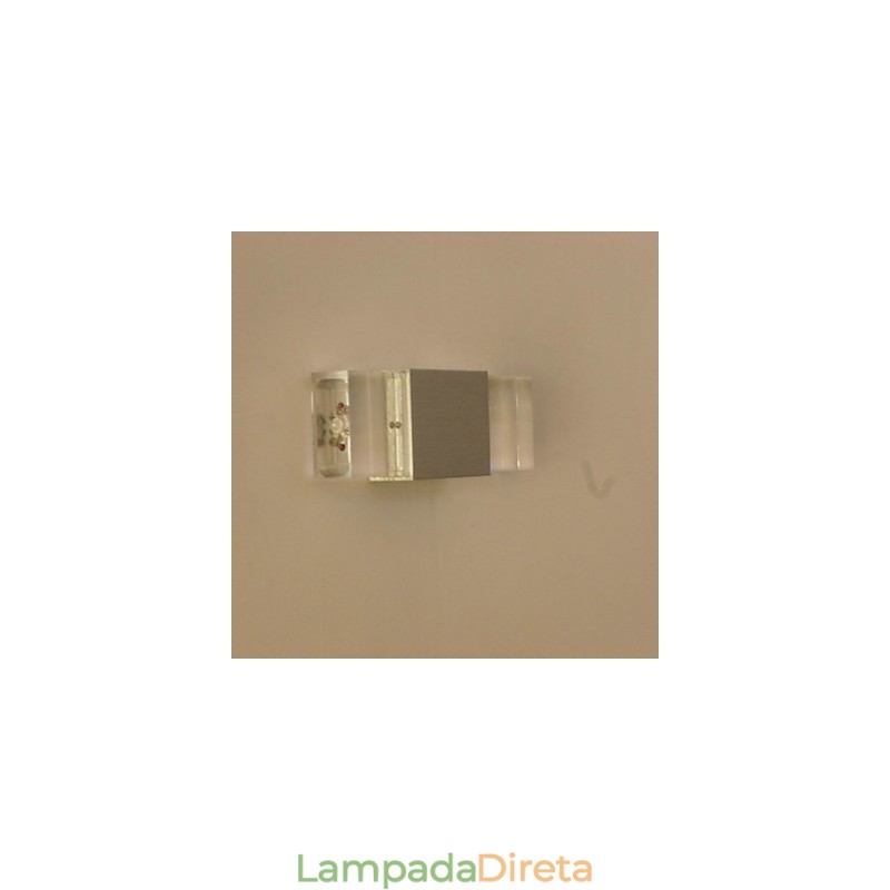 Luminária de parede quadrada de alumínio, modelo de bar criativo, arandelas de parede modernas e contemporâneas de metal