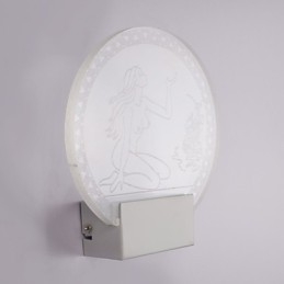 Luminária de parede acrílica PVC Lâmpada de luz Chip Moderna Contemporânea Metal 5W
