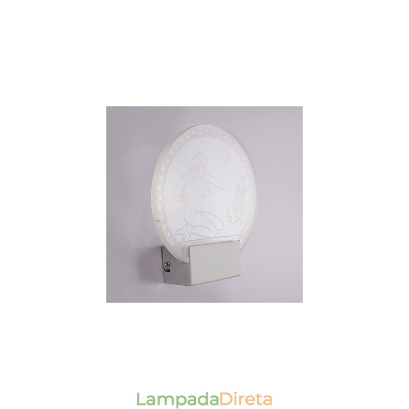 Luminária de parede acrílica PVC Lâmpada de luz Chip Moderna Contemporânea Metal 5W