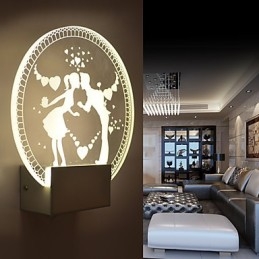 Luminária de parede acrílica PVC Luminária moderna contemporânea Metal