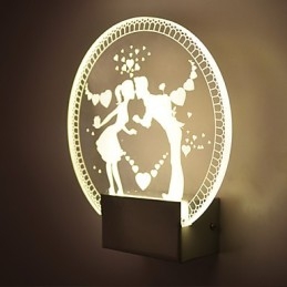 Luminária de parede acrílica PVC Luminária moderna contemporânea Metal