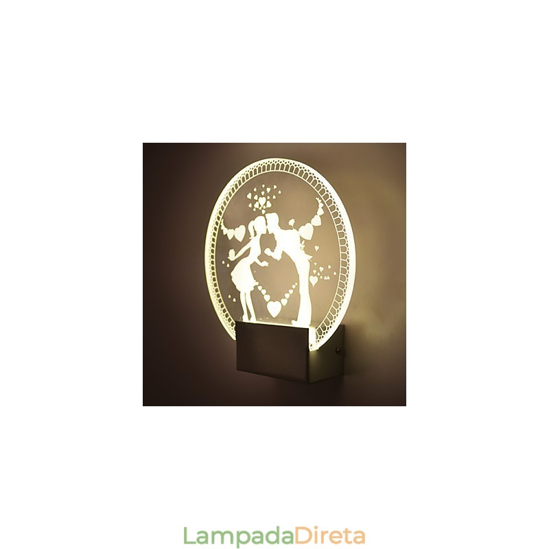 Luminária de parede acrílica PVC Luminária moderna contemporânea Metal