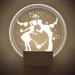 Luminária de parede acrílica PVC Luminária moderna contemporânea Metal