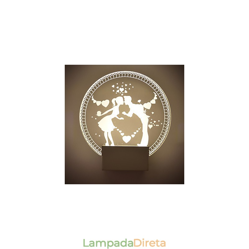 Luminária de parede acrílica PVC Luminária moderna contemporânea Metal