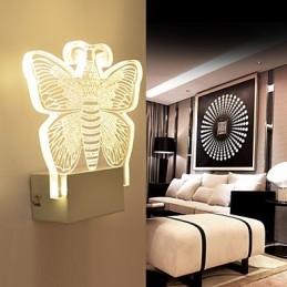 Luminária de parede acrílica PVC Luminária moderna contemporânea Metal