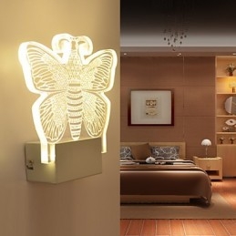 Luminária de parede acrílica PVC Luminária moderna contemporânea Metal
